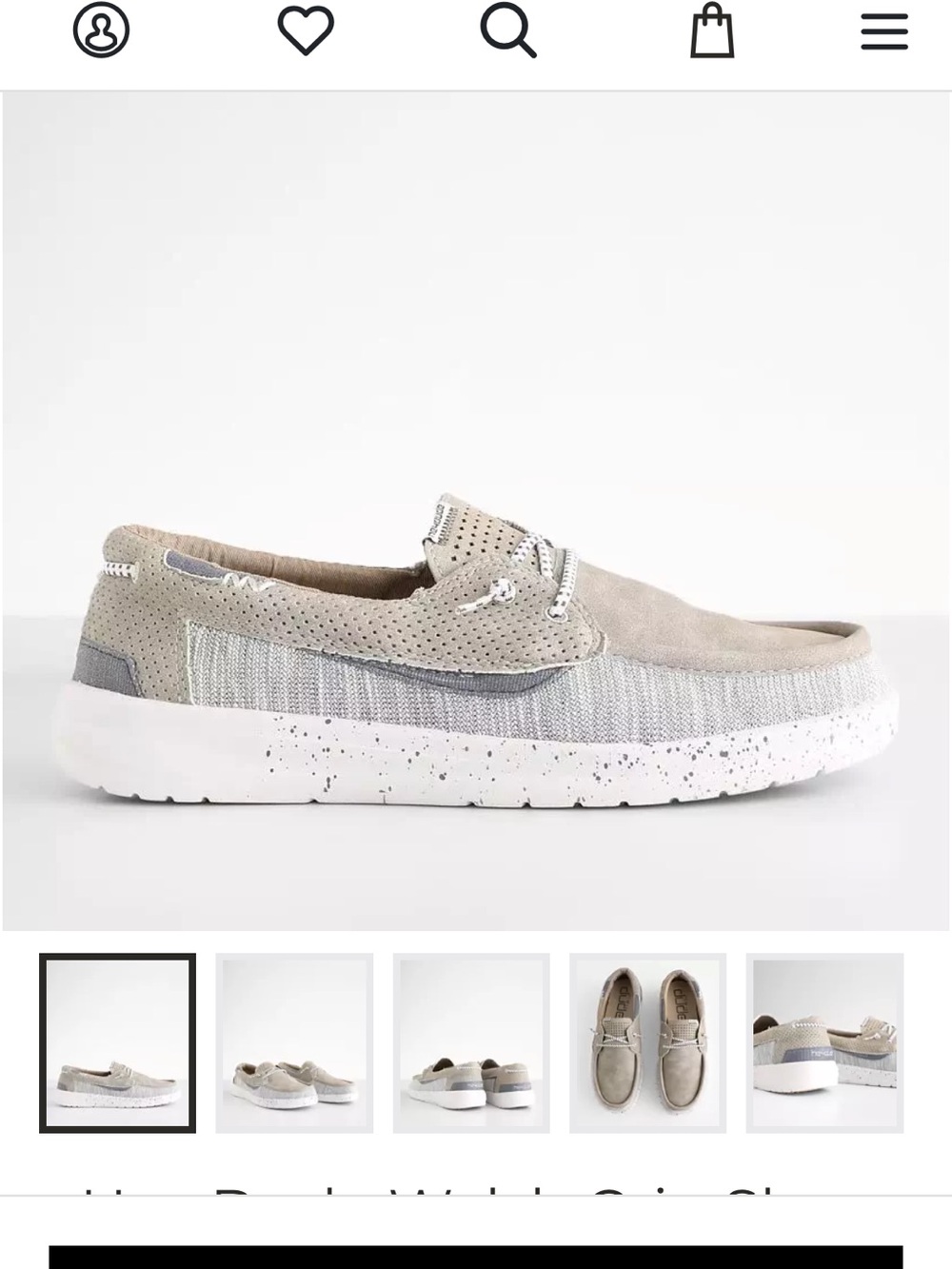 Hey Dude Beige and Light Gray Men’s Boat Shoes
